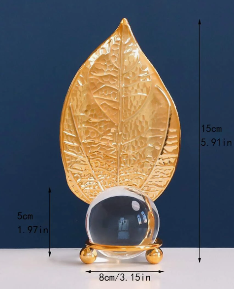Deco Home Bola Cristal Hoja