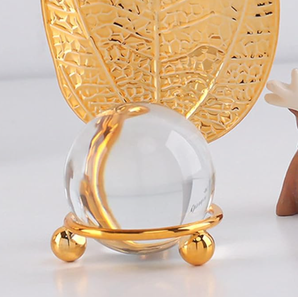 Deco Home Bola Cristal Hoja