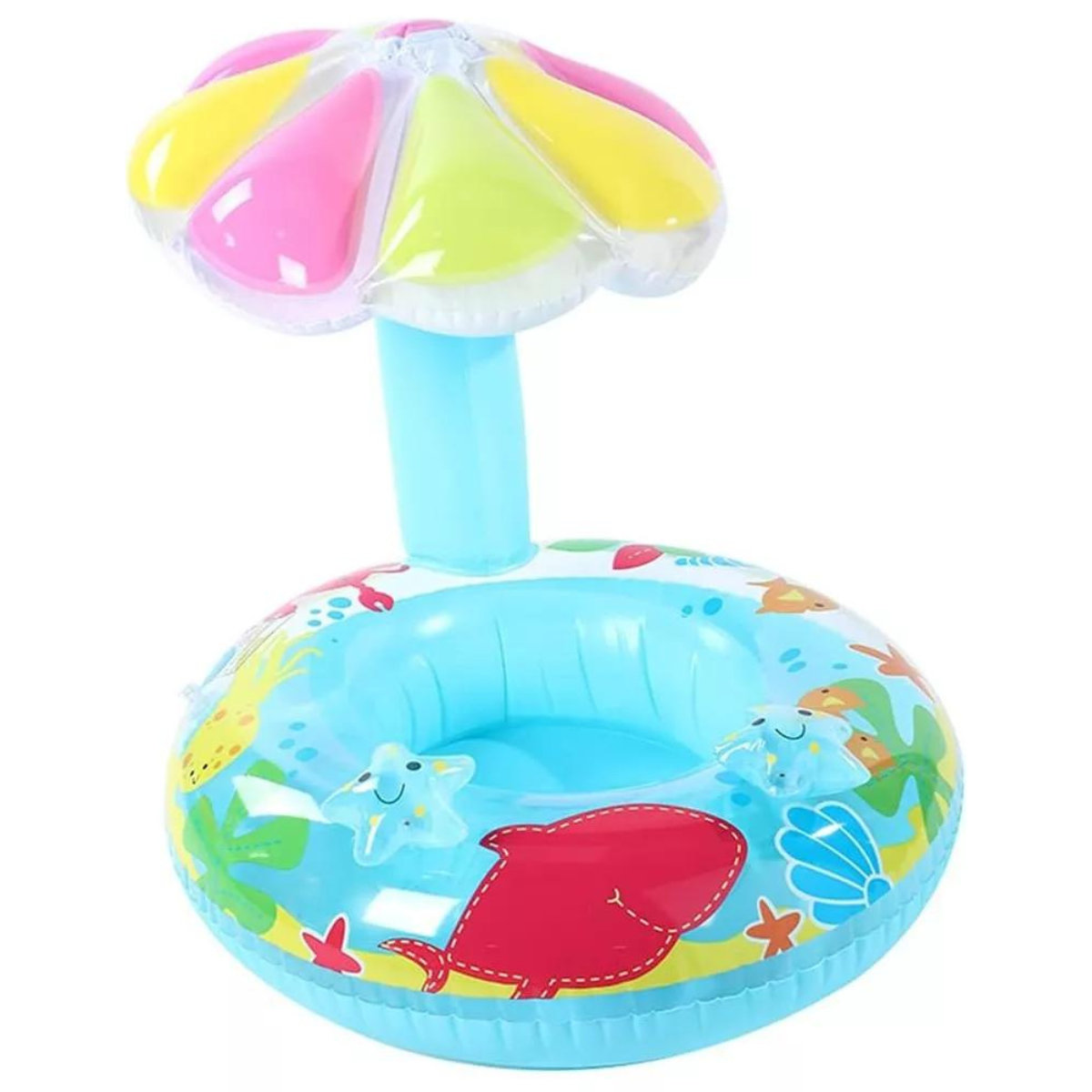 Flotador Inflable Ballena Roja con Techo