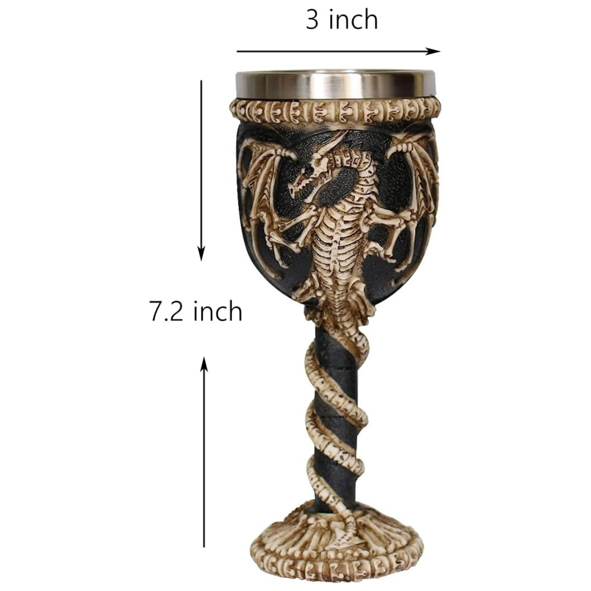 Copa Medieval Dragon de Hueso