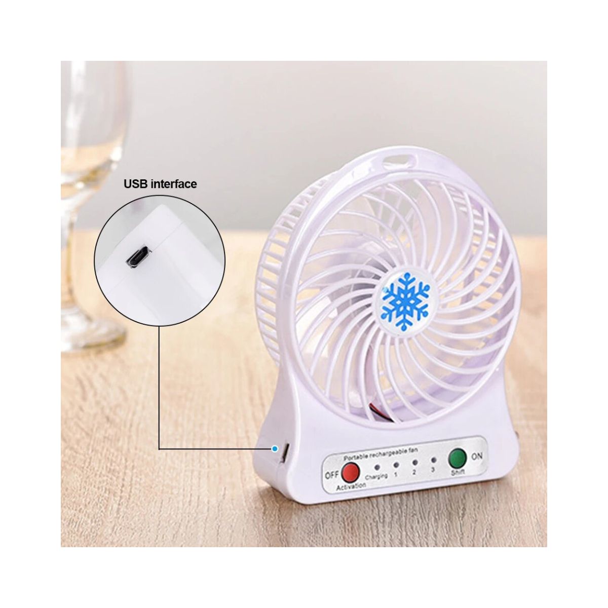 Mini Ventilador USB Silencioso Portátil