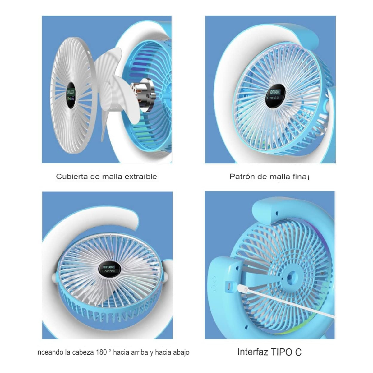 Ventilador Multifuncional de Escritorio