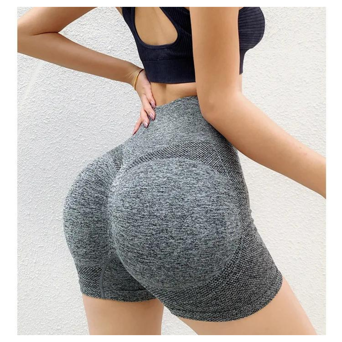 Pantalones Fit Gris Cortos