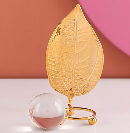 Deco Home Bola Cristal Hoja