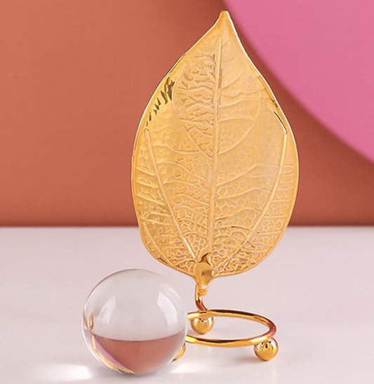 Deco Home Bola Cristal Hoja