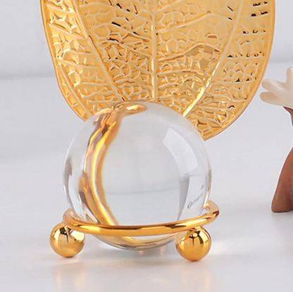 Deco Home Bola Cristal Hoja