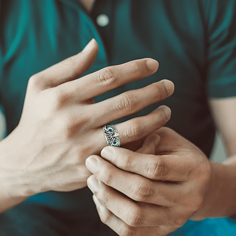 Anillo Búho Prosperidad y Riqueza