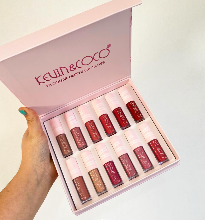 Set 12 Labiales Kevin & Coco Matte Lip Gloss