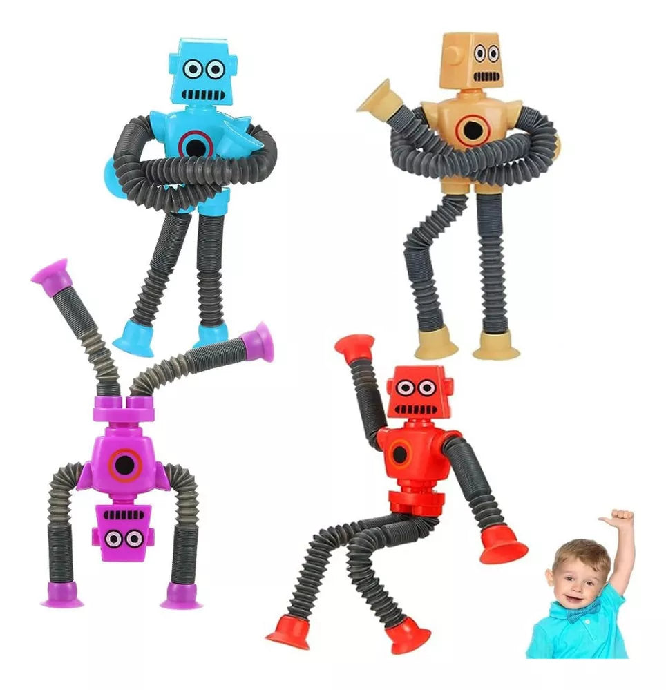 Pack de 4 Pop Tubes Tubo Fidget Juguete Robots