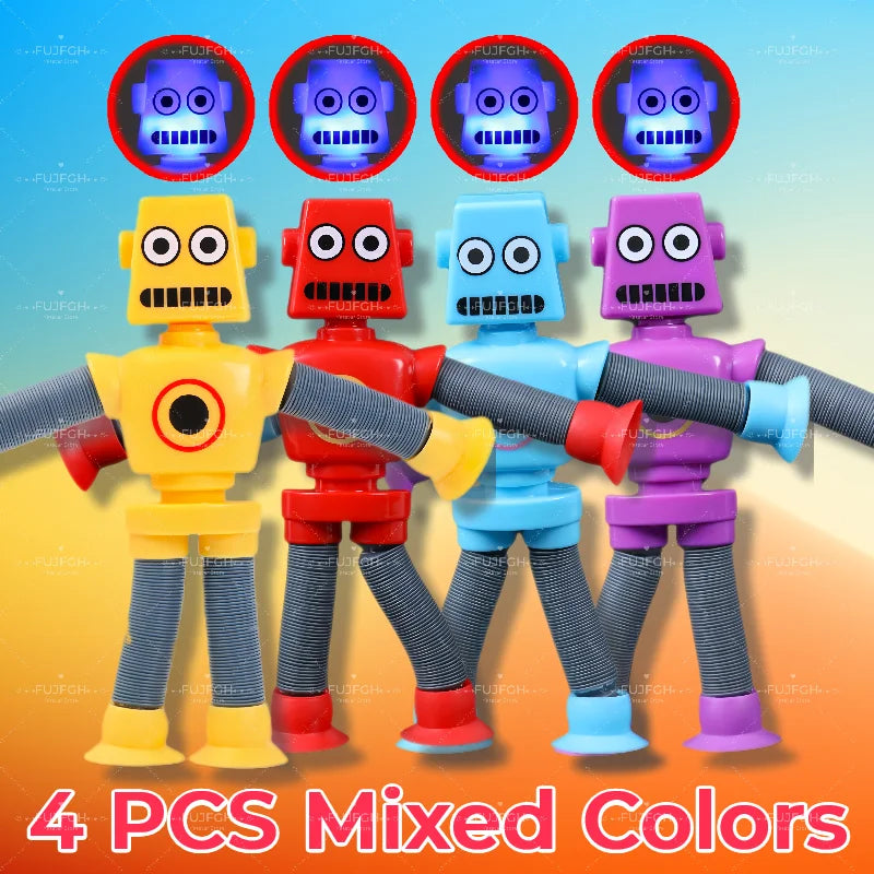 Pack de 4 Pop Tubes Tubo Fidget Juguete Robots