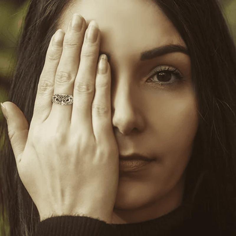 Anillo Búho Prosperidad y Riqueza