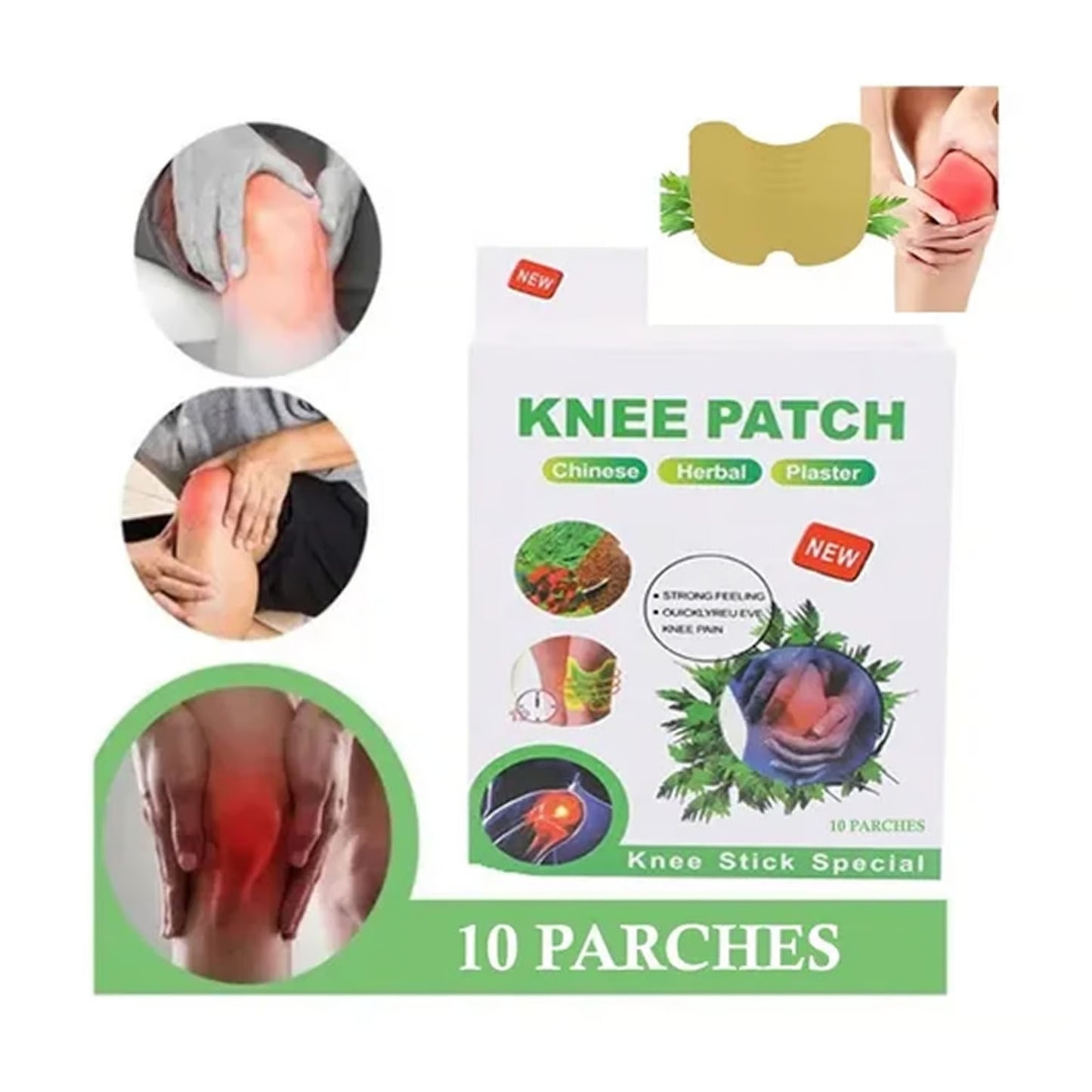 Set 10 Parches para Dolor de Rodilla