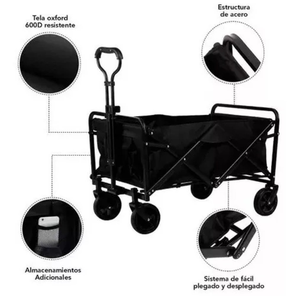 Carrito Plegable Mediano 70*40*43CM 60KG