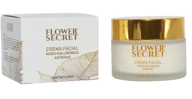 Crema Facial Acido Hialuronico Antiedad Flower Secret
