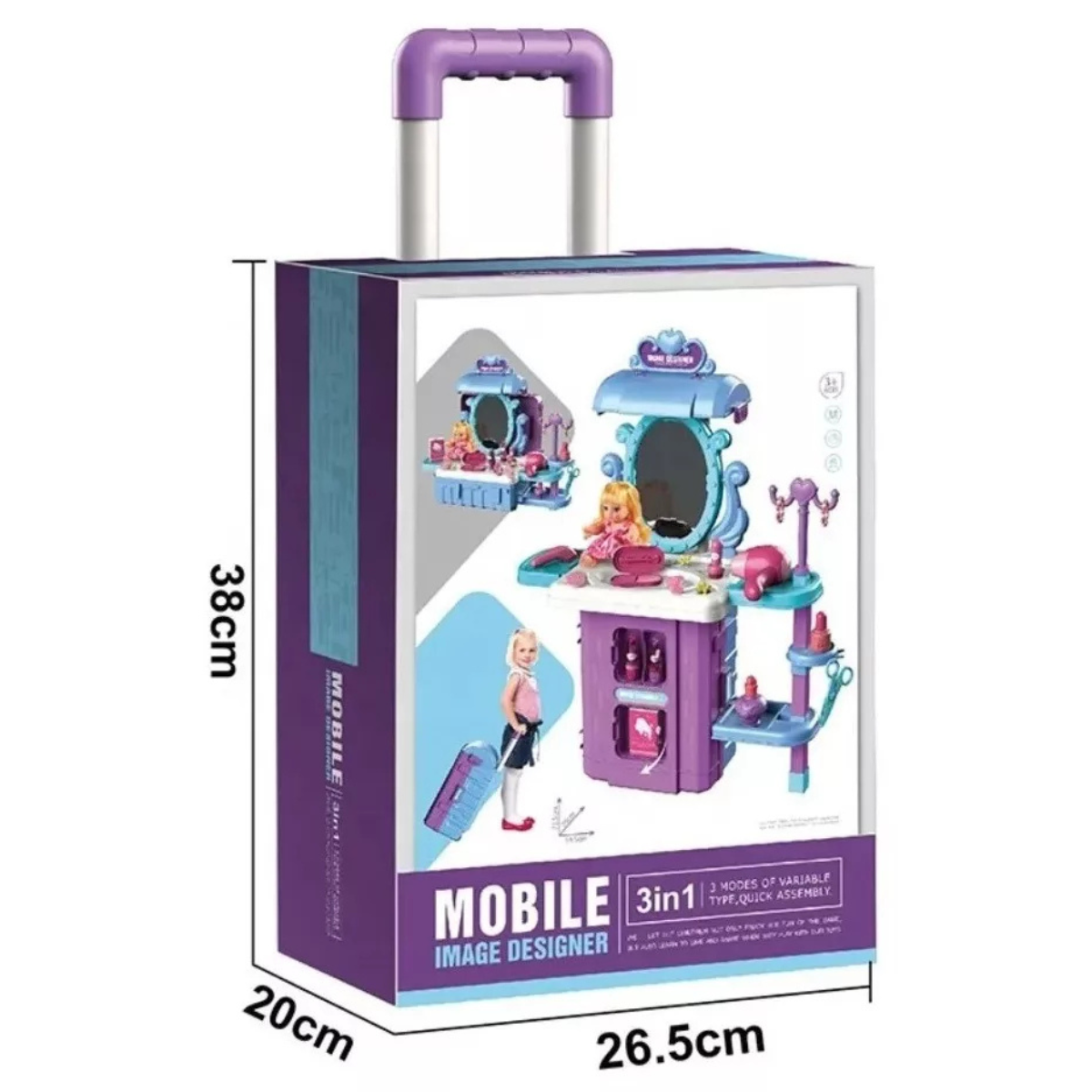 Maleta Juguete 2 en 1 Mesa Maquilladora