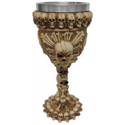 Copa Medieval Cráneo Santo Blanco