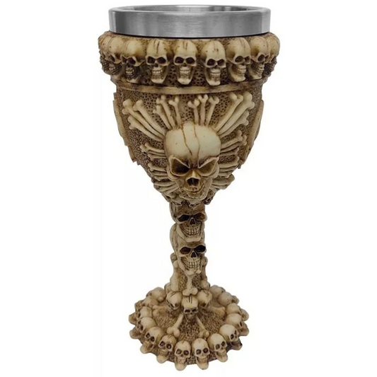 Copa Medieval Cráneo Santo Blanco