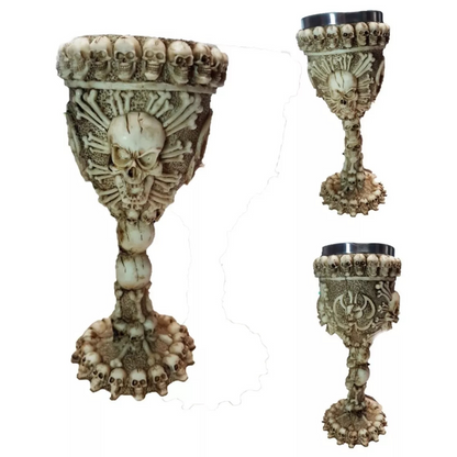 Copa Medieval Cráneo Santo Blanco