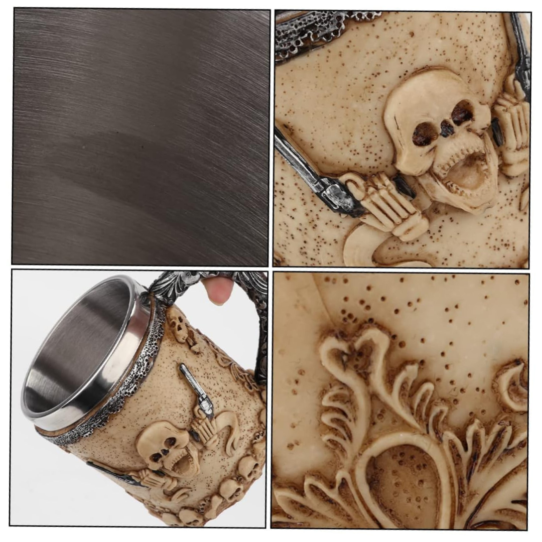 Jarra Punk Cráneo Pistolero