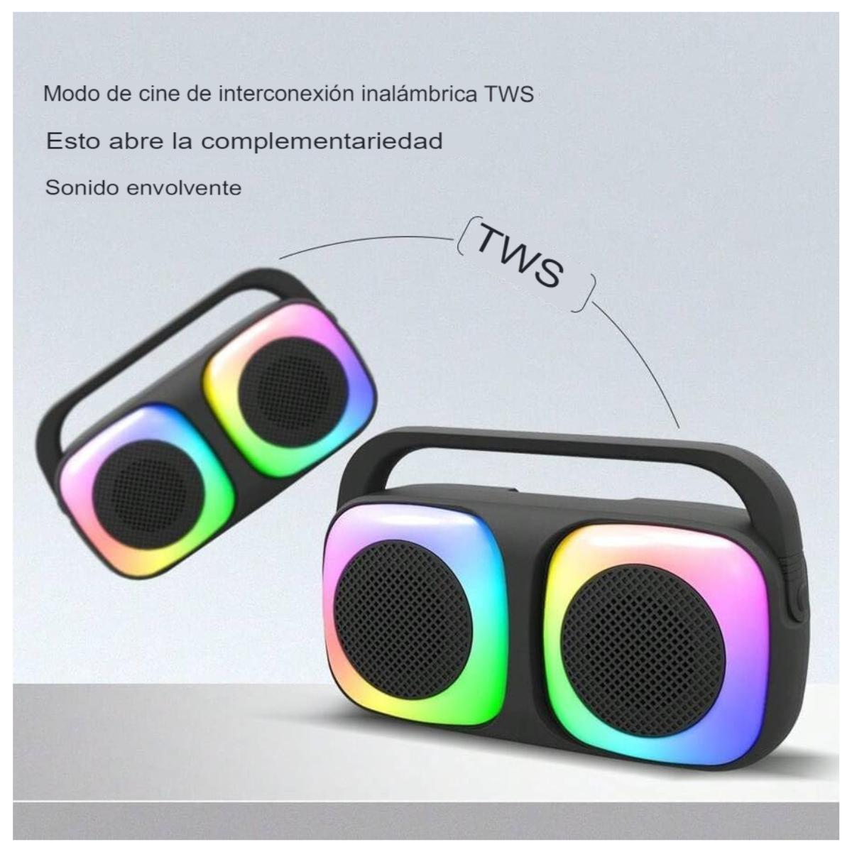 Altavoz Bluetooth Cuadrado Dúo RGB