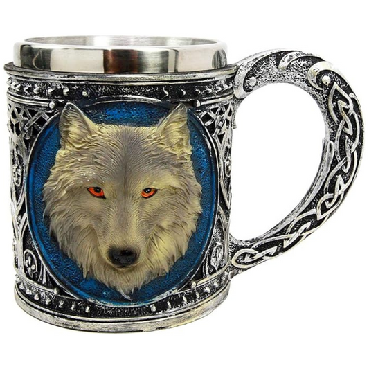 Jarra Medieval Lobo Plateado
