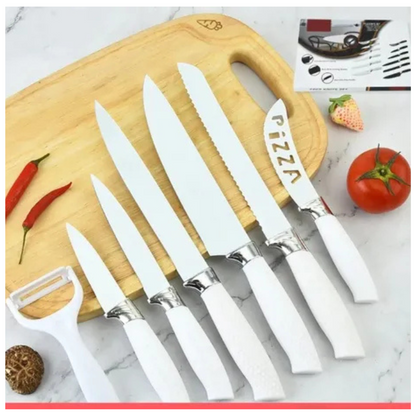 Juego 7 Cuchillos Profesionales Blanco