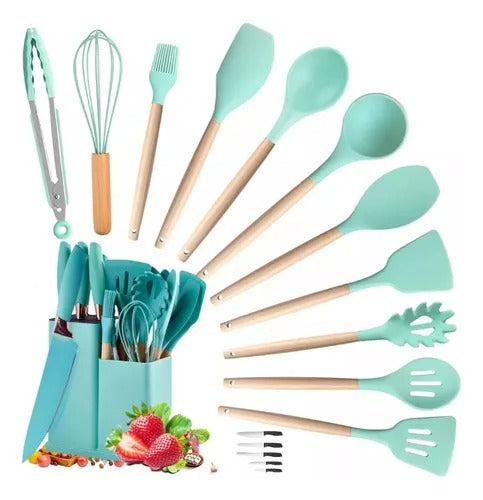 Pack Utencilios x 19 + Dispensador de Huevo