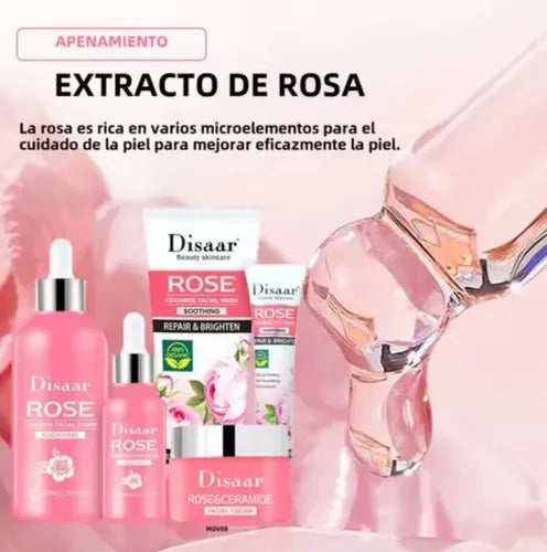 Kit Facial Disaar Rose Ceramide 5 Piezas