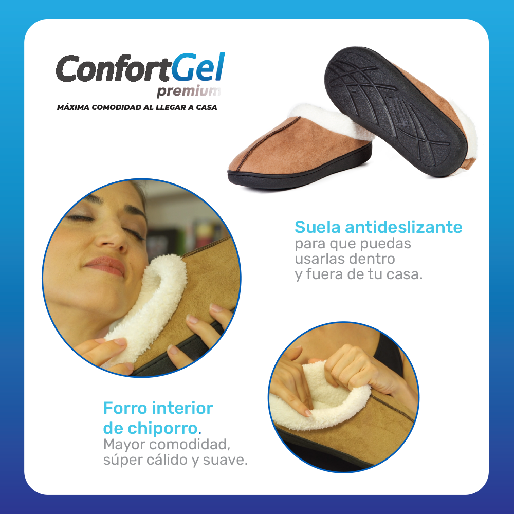 Pantunflas Confort Gel Premium