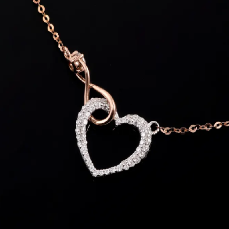 Collar Corazón Lazo de Amor