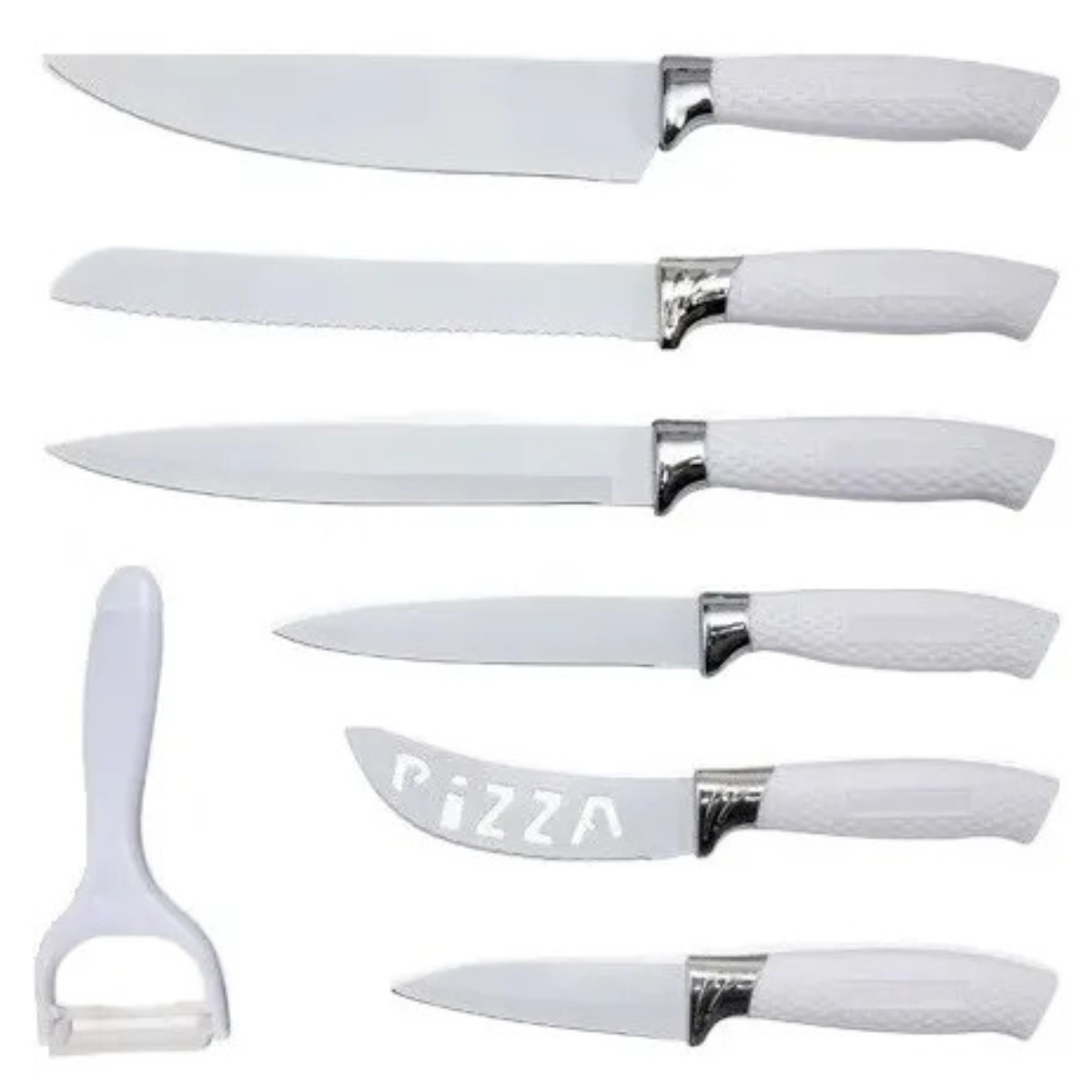 Juego 7 Cuchillos Profesionales Blanco