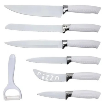 Juego 7 Cuchillos Profesionales Blanco