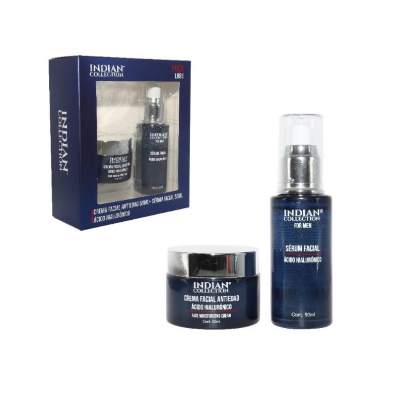 Kit de Serum Facial y Crema Acido Hialuronico for Man