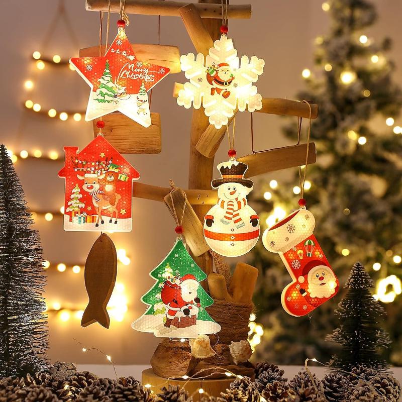 Luces LED 6 Figuras de Navidad