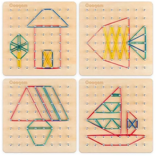 Montessori Tablero Geometrico Niños