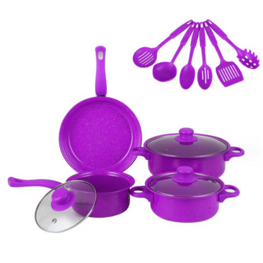 Set Juego Ollas Cocina Antiadherente 14 Piezas